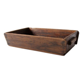 Antique Primitive Wood Dough Tray For Sale