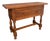 1940s Spanish Renaissance Low Console Table with Carved Front and Single Drawer For Sale