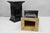 Vintage French Empire Style Black Lacquer Painted Pedestal Column End Table Pair For Sale - Image 16 of 18