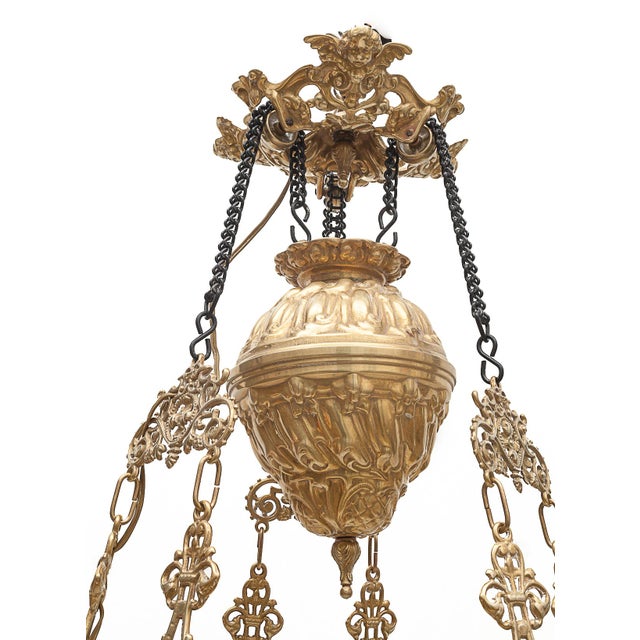 Traditional Lifting Lowering Suspension, 1890s For Sale - Image 3 of 8