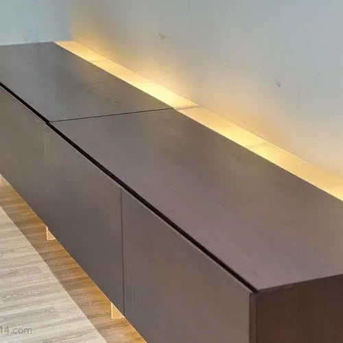 Black NC Sideboard by Acerbic with a Back-Lighting System For Sale - Image 8 of 16