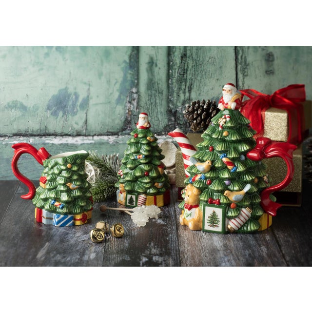 Spode Spode Christmas Tree Tree Teapot For Sale - Image 4 of 6
