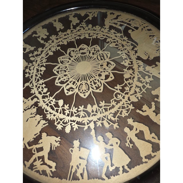 Wood Antique European Wood Cutout With Zodiac Symbolsand Folk Scenes For Sale - Image 7 of 7