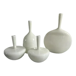 Modern Home Objects Glass Bottles- Set of 4 Joe Cariati Decorative