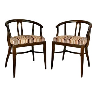 1960s Mid Century Modern Walnut Accent Chairs - a Pair For Sale
