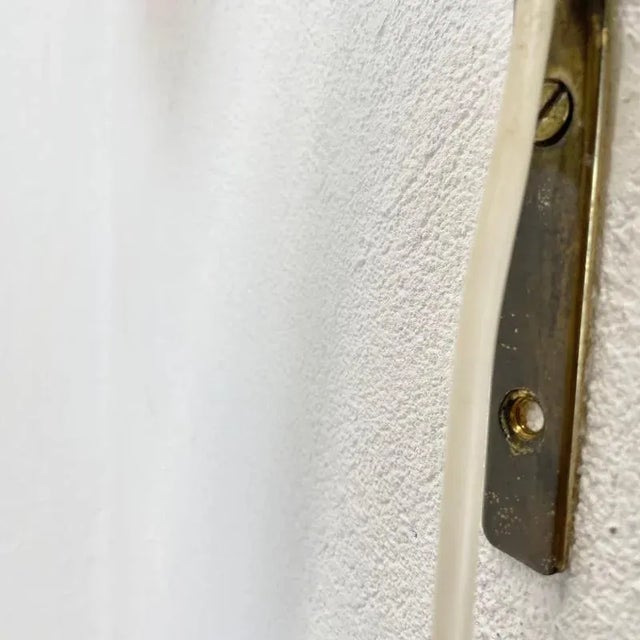 Vintage Italian Adjustable Yellow Metal and Brass Wall Light In the style of Stilnovo and Gio Ponti, 1950 For Sale - Image 6 of 17