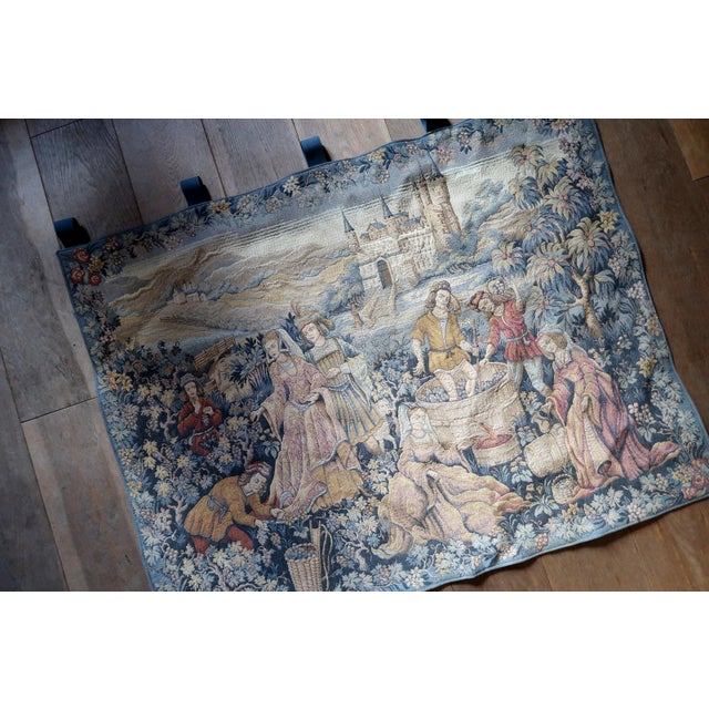 1960s, Vintage French Tapestry Wall Hanging by Marc Waymel, 3' X 3.8' For Sale - Image 9 of 18