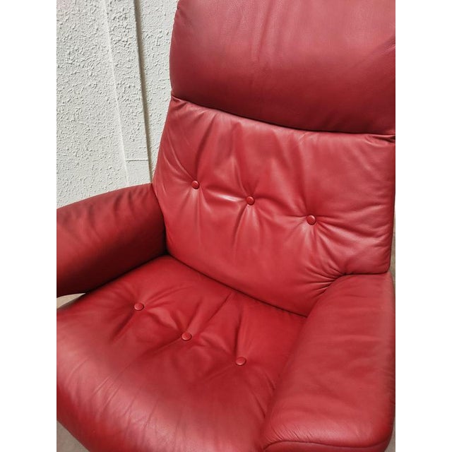Set of Scandinavian Armchair and Ottoman from Ekornes For Sale - Image 3 of 11