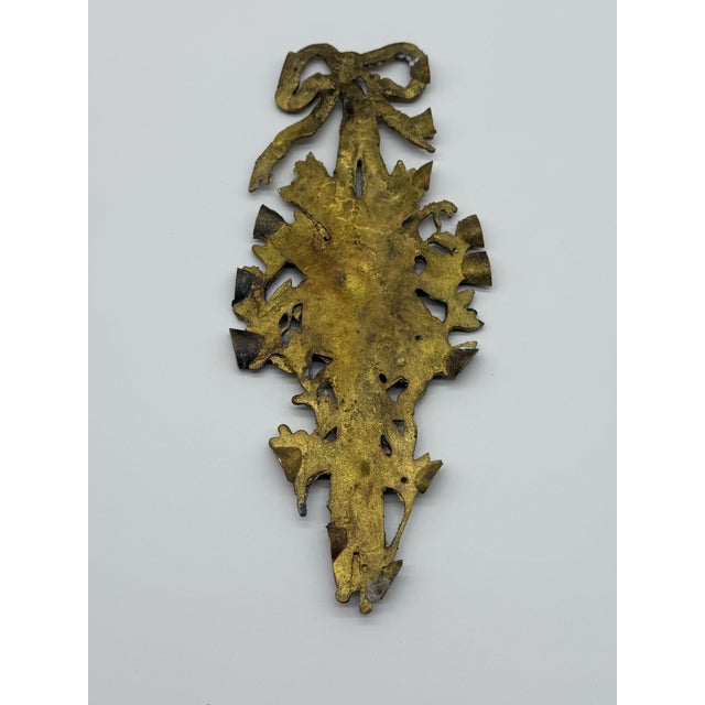 19th C. French Antique Bronze Gilt Decorative Plaque For Sale In Miami - Image 6 of 9