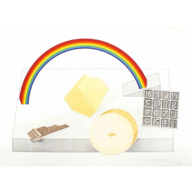 Image dimensions: 44 x 60 cm. Hand signed, from the series ''Decalogue''. Artist's proof Lucio Del Pezzo is an Italian...