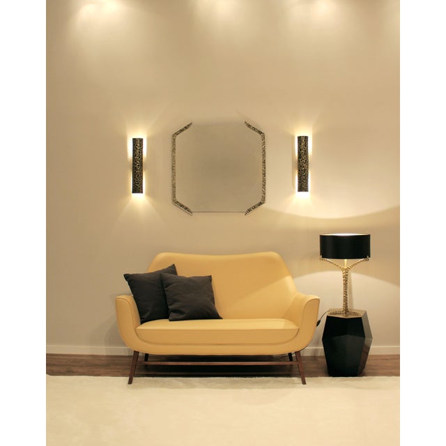 Metal Alentejo Square Mirror in Cast Brass from Insidherland For Sale - Image 7 of 8