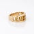 Modern Vintage 70s Nugget Ring 24k Gold Diamond Sz 7 14k Stacking Band Fine Jewelry For Sale - Image 3 of 7