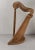 Vintage Celtic Irish Table Harp Carved Painted With Floral Decoration For Sale - Image 4 of 15
