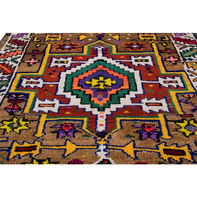 Textile Mid-20th Century Vintage Turkish Wool Runner Rug For Sale - Image 7 of 13