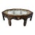 Baker Furniture Collector’s Edition Chinoiserie Octagonal Coffee Table With Brass & Glass Tray Top For Sale
