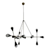 Triad 15 Pendant by Apparatus in Antique and Blackened Brass For Sale