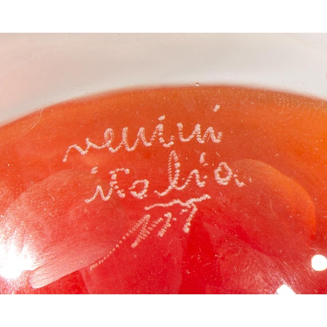 Late 20th Century Tapio Wirkkala Venini Italian Murano Bolle Bottle Vase For Sale - Image 5 of 10