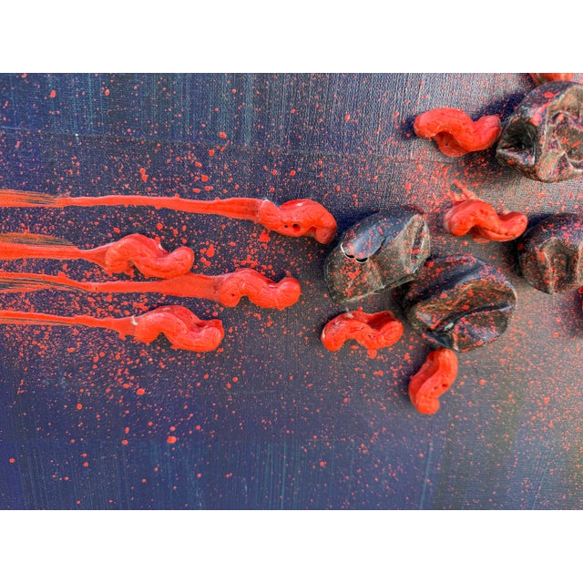 1972 “Martha’s Raisins” Abstract Expressionist Mixed Media Artwork on Canvas For Sale - Image 12 of 12