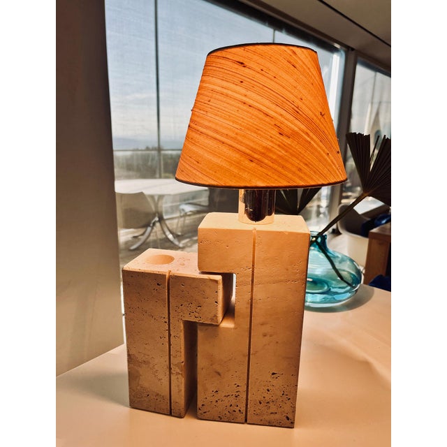 Italian Travertine Lamp by Fratelli Mannelli, 1960s For Sale - Image 9 of 10