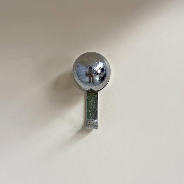 Italian Modern Wall-Mounted Coat Racks in White Wood and Metal, 1970s, Set of 2 For Sale - Image 15 of 16