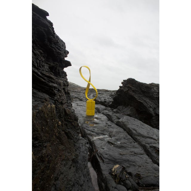 Wood Yellow Sculpture by Tom Heywood For Sale - Image 7 of 10