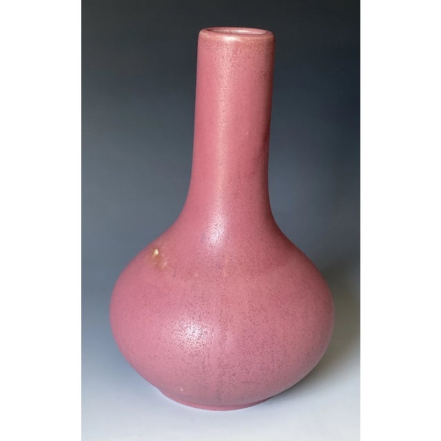 Antique Arts & Crafts Era Mulberry Fulper Glazed Art Pottery Vase Early 20th C. For Sale - Image 4 of 10