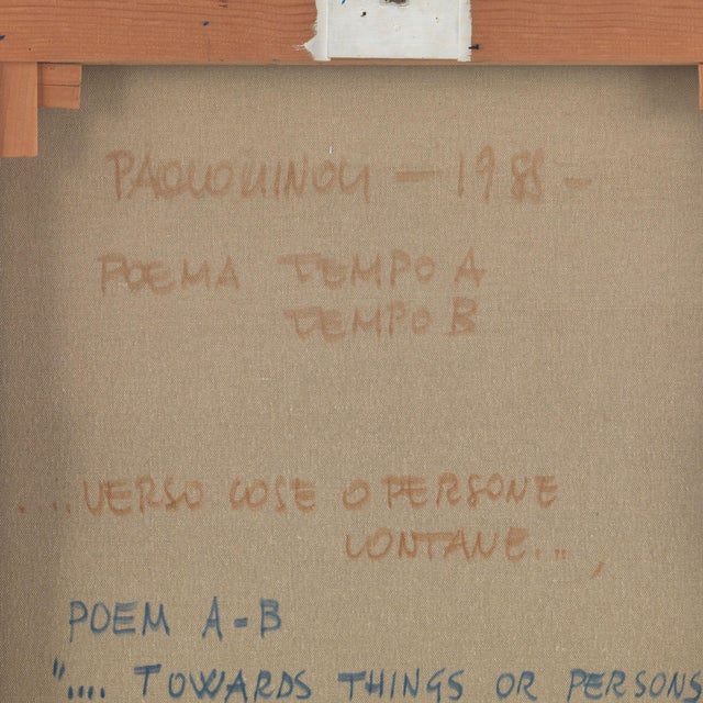 Paolo Minoli, Verso cose o persone lontane, Acrylic on Canvas, 1988 For Sale - Image 9 of 11