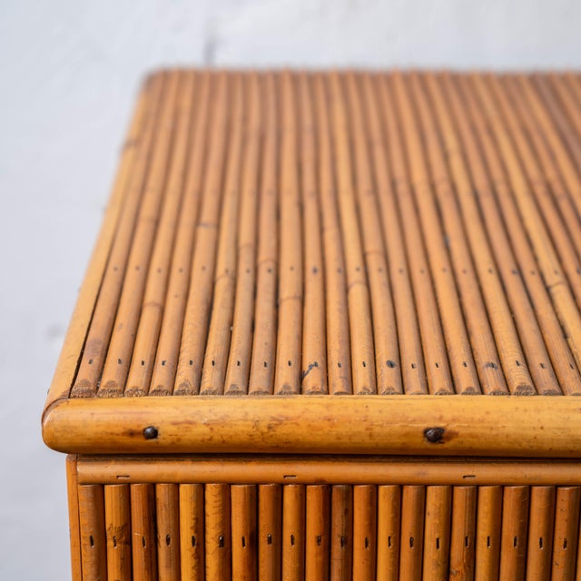 Wood Adrien Audoux & Frida Minet Bamboo Sideboard, 1960s For Sale - Image 7 of 15