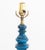 Contemporary Modern Blue Painted Ceramic Table Lamps, Pair For Sale - Image 3 of 7