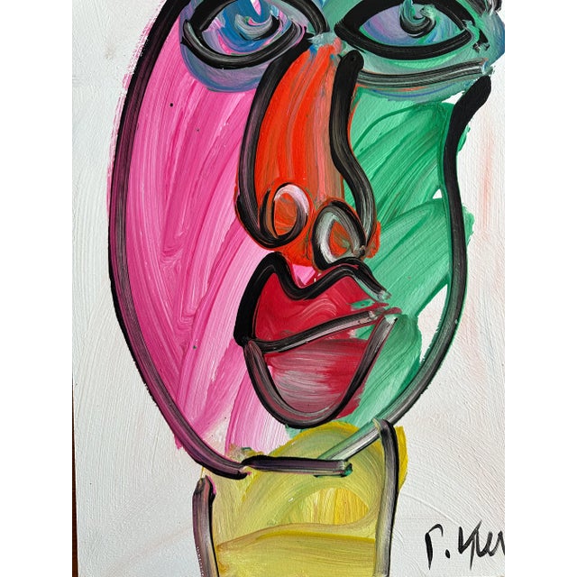 Abstract Expressionism Original Peter Keil Painting - Abstract Portrait For Sale - Image 3 of 5
