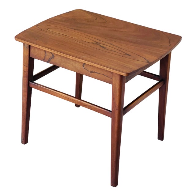 Vintage Scandinavian Walnut Side Table, 1960s For Sale
