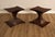 High Quality Pair Of Sculptural Side Tables Featuring Coconut Shell Veneer Construction With Dramatic Curved Pedestal...
