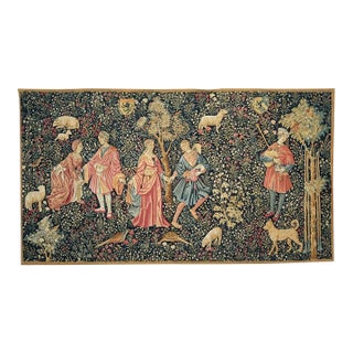 La Danse Medieval Silkscreen Tapestry - 88 X 148 Cm (2'11" X 4'10") - Requires Rod Size 4 For Sale