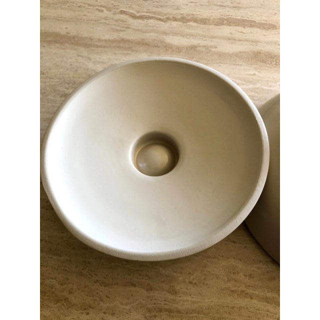 Pottery Barn Large Round Ceramic Bowl W/Lid Chairish