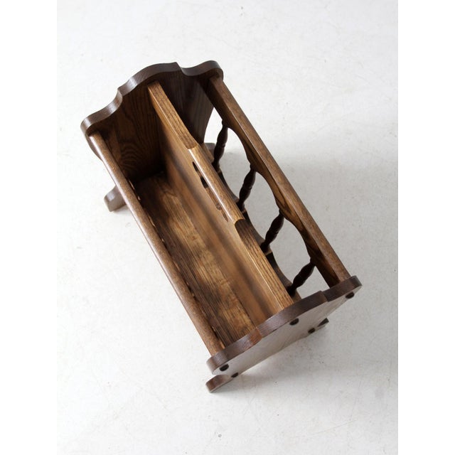 Vintage Wooden Magazine Rack For Sale - Image 10 of 10