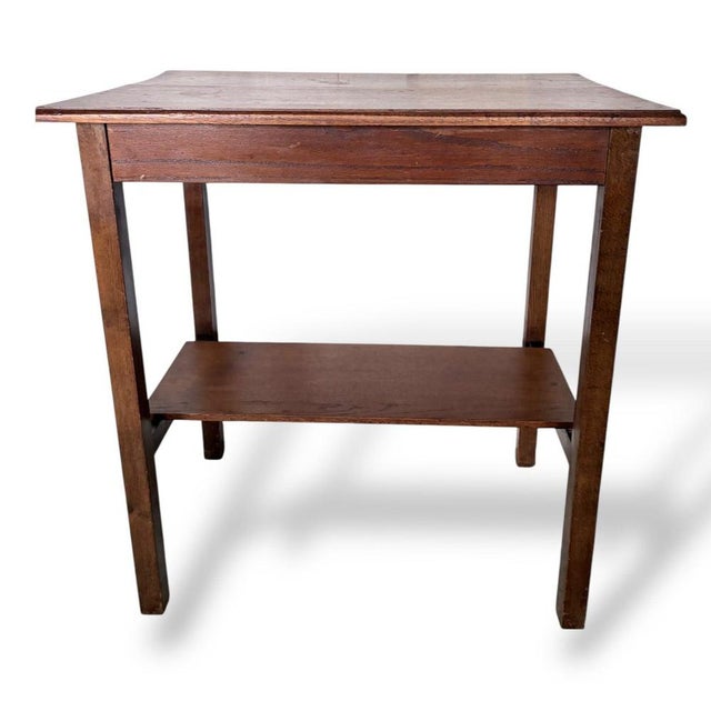 Arts & Crafts Hallway Table in Oak, 1890s For Sale - Image 6 of 8