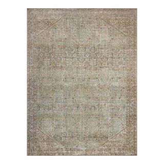 Amber Lewis x Loloi Cambria Aqua / Natural 2'-0" x 5'-0" Accent Rug For Sale