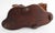 1900 - 1909 Antique Japanese Wood Shishi Foo Dog Lion Okimono Meiji Taisho Inlaid Eyes 10.5” For Sale - Image 5 of 7