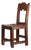 Folk Art Italian Chair with Carved Backrest, 1838, Wood For Sale