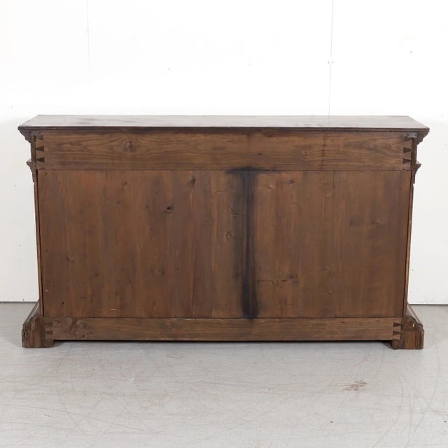 19th Century Spanish Renaissance Style Carved Walnut Wall Console With Three Drawers For Sale - Image 12 of 12