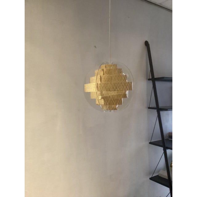 Mid-Century Modern Vintage Acrylic Glass Pendant Light, 1980s For Sale - Image 3 of 8