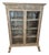 19th-Century European Whitewashed Oak Display Cabinet For Sale