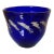 Late 20th Century Handmade Cobalt Glass Bowl Signed by Artist Linda Backus For Sale