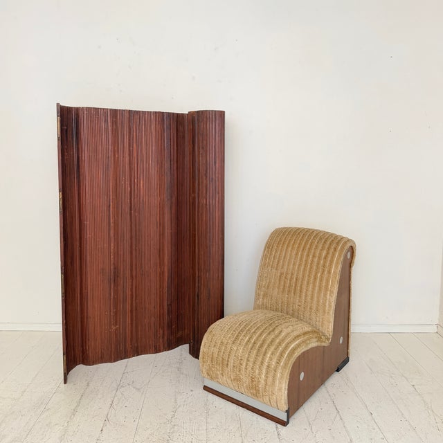 Mid-Century Modern Mid-Century Modern French Folding Wood Room Divider by Baumann Fils & Cie, 1952 For Sale - Image 3 of 9