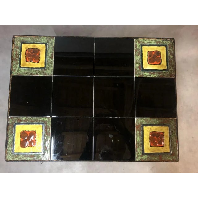 1950s Ceramic and Iron Coffee Table, 1950s For Sale - Image 5 of 8