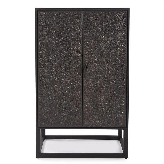 Contemporary Kenneth Ludwig Chicago Glenn Tall Bar Cabinet For Sale - Image 3 of 9