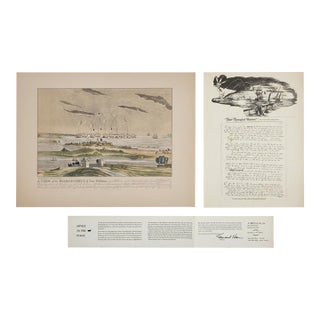 A. Hoen & Co. Fort McHenry Commemorative Portfolio A. Hoen & Co., Inc., Baltimore, Maryland · Circa 1985 · Three-Piece Set · Unframed For Sale