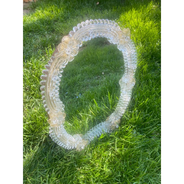 Contemporary Table Mirror Frame With Trasparents and GoldLeaf