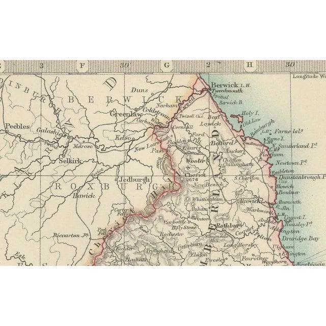 Antique Map of England and Wales, 1903 For Sale - Image 4 of 10