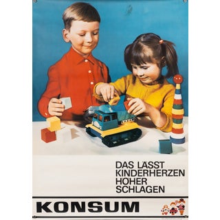 Original GDR Toy Advertising Poster, 1970s For Sale